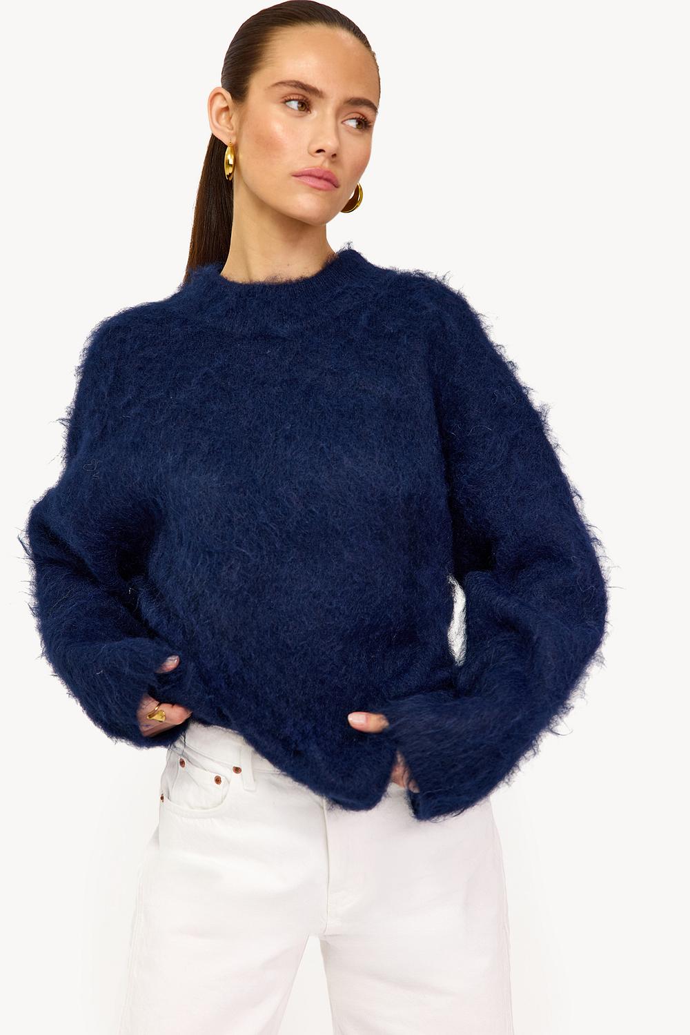 Blue fluffy jumper