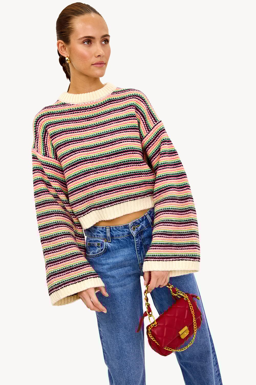 Multicolor sweater with stripes