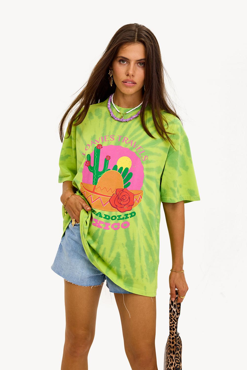T-shirt vert tie-dye