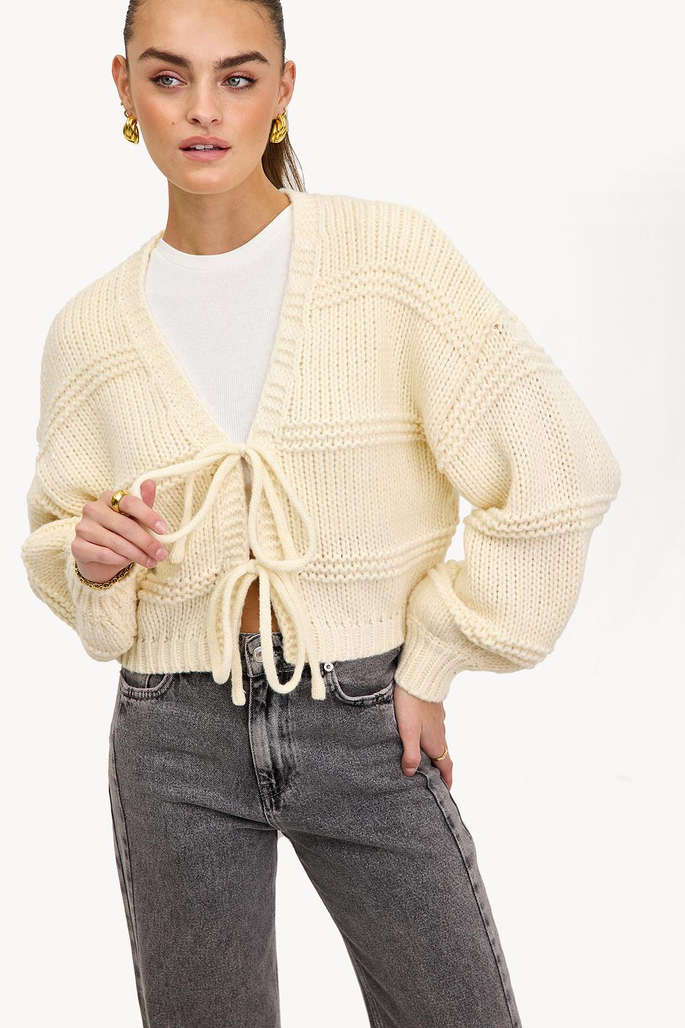 Cardigan blanc cassé