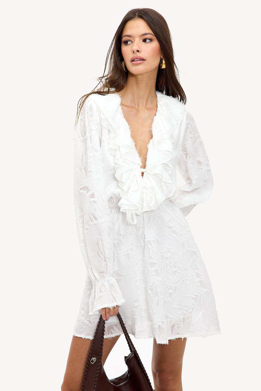 Witte mini jurk