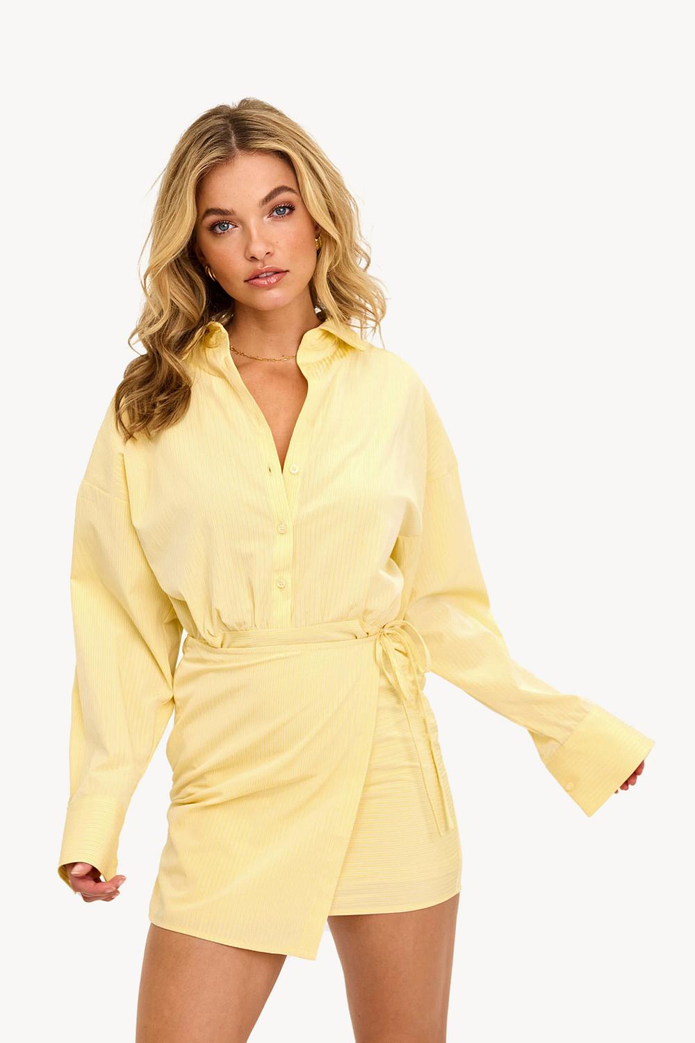 Gele blousejurk hot sale