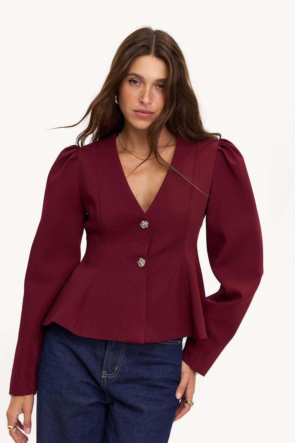 Blazer rouge foncé