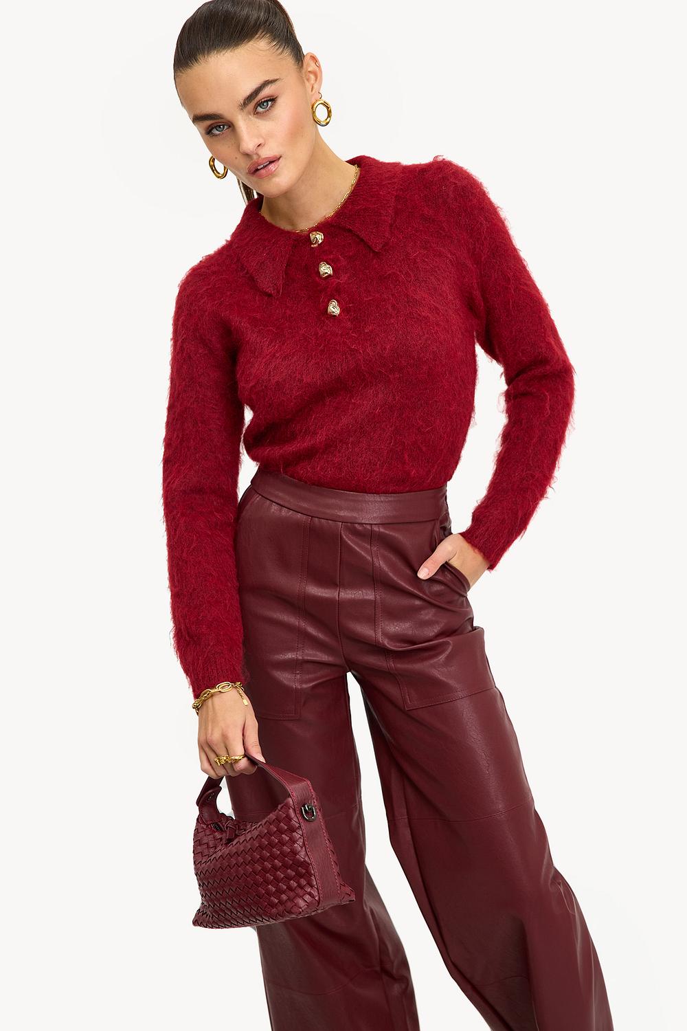Jersey rojo oscuro