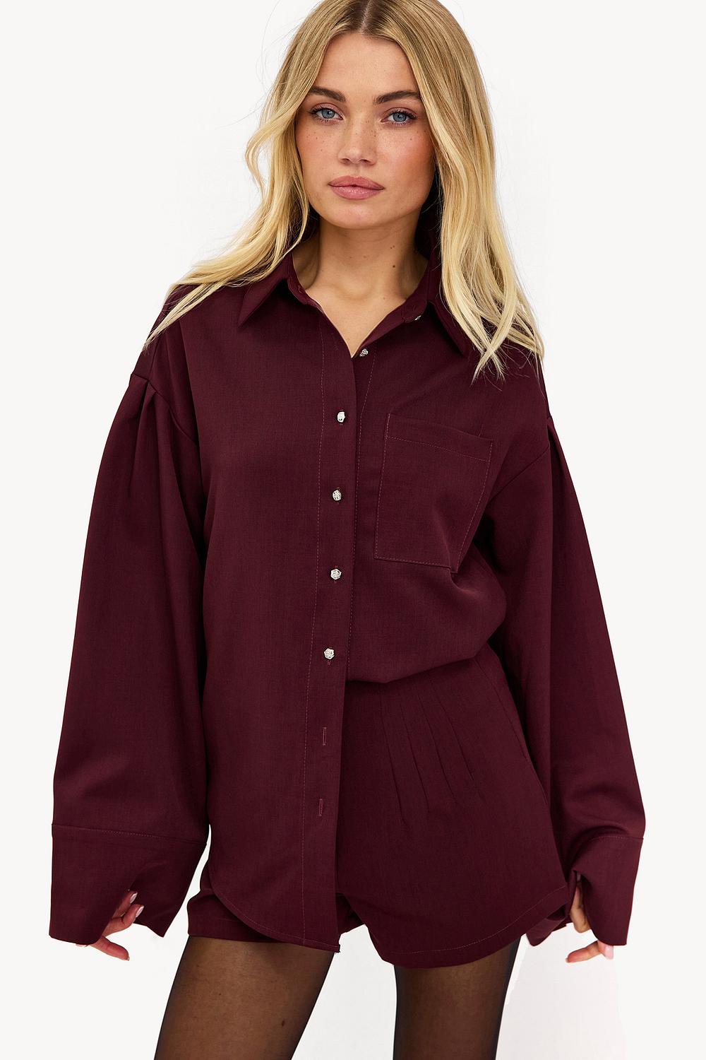 Chemisier bordeaux