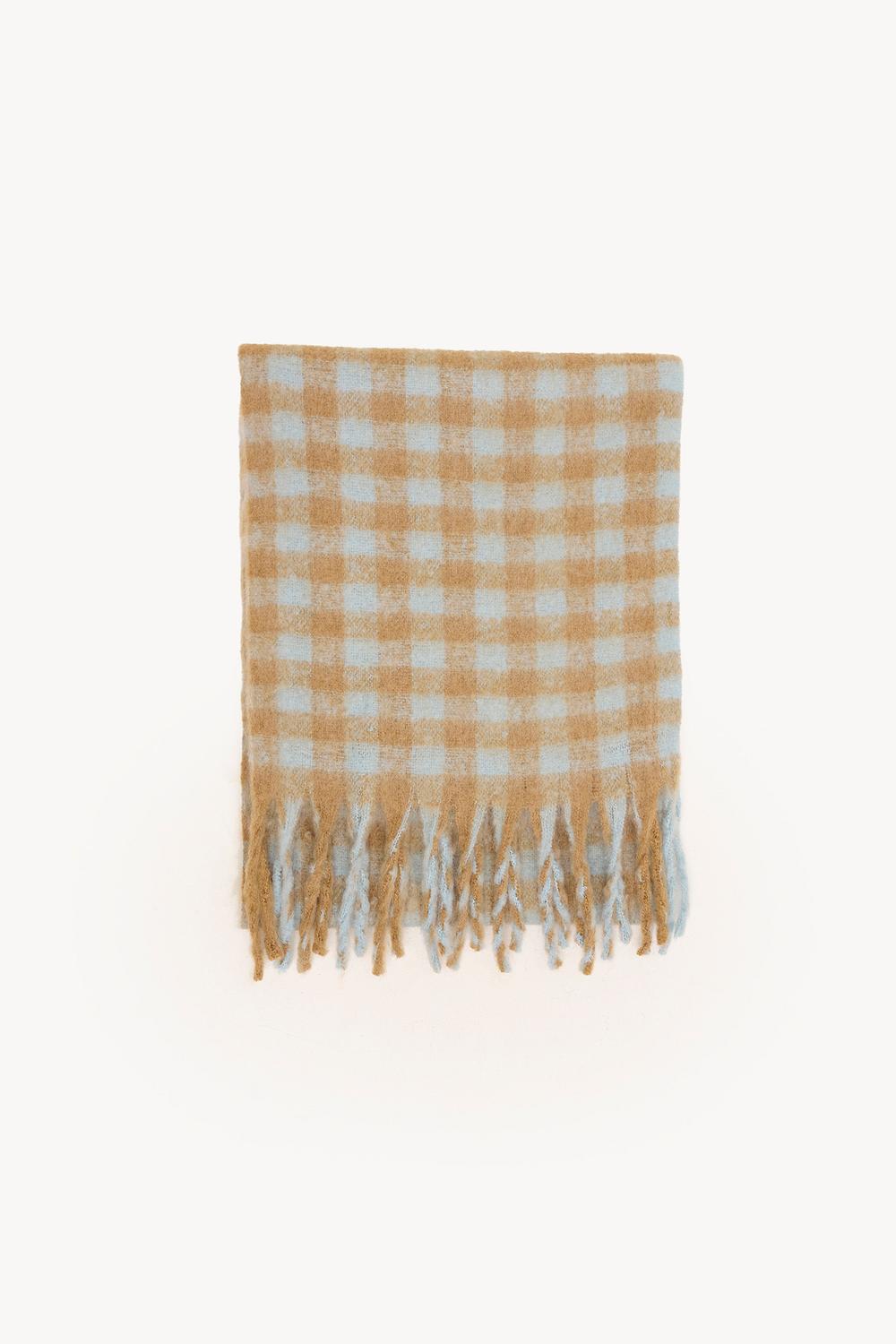 Browns scarf with checkered print
