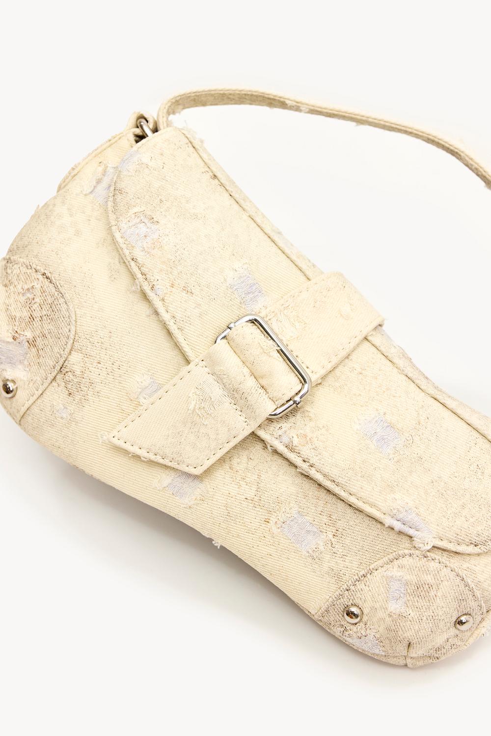 Sac à main blanc cassé