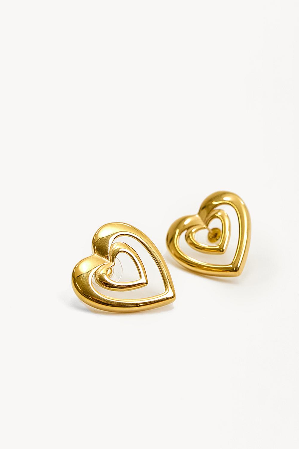 Pendientes en forma de corazón