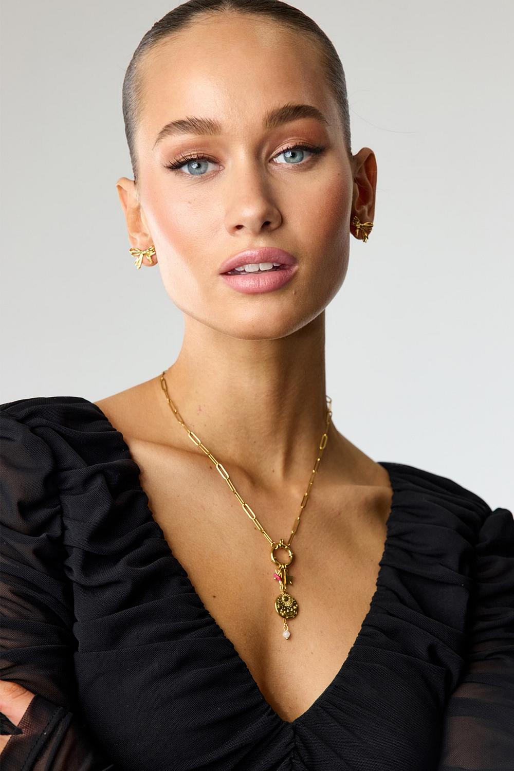 Gouden ketting met bedels