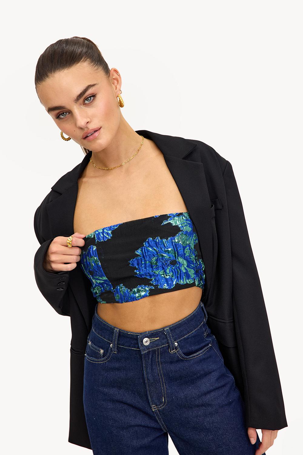 Top bandeau bleu