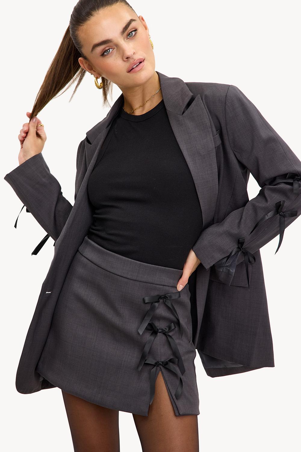 Falda pantalón gris