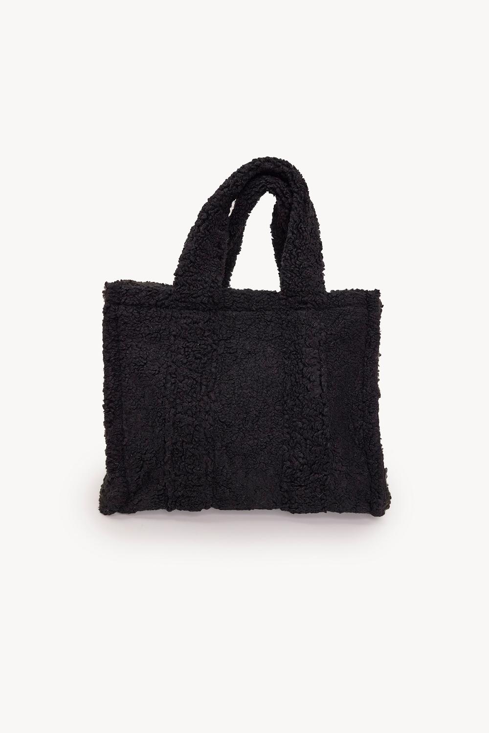 Bolso de peluche negro