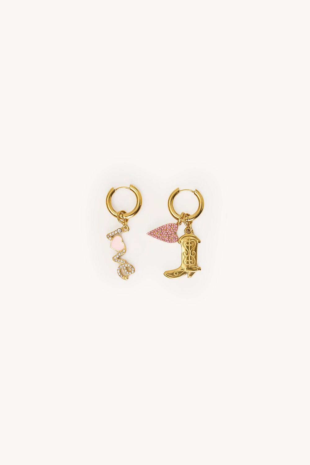 Pendientes de oro con colgantes