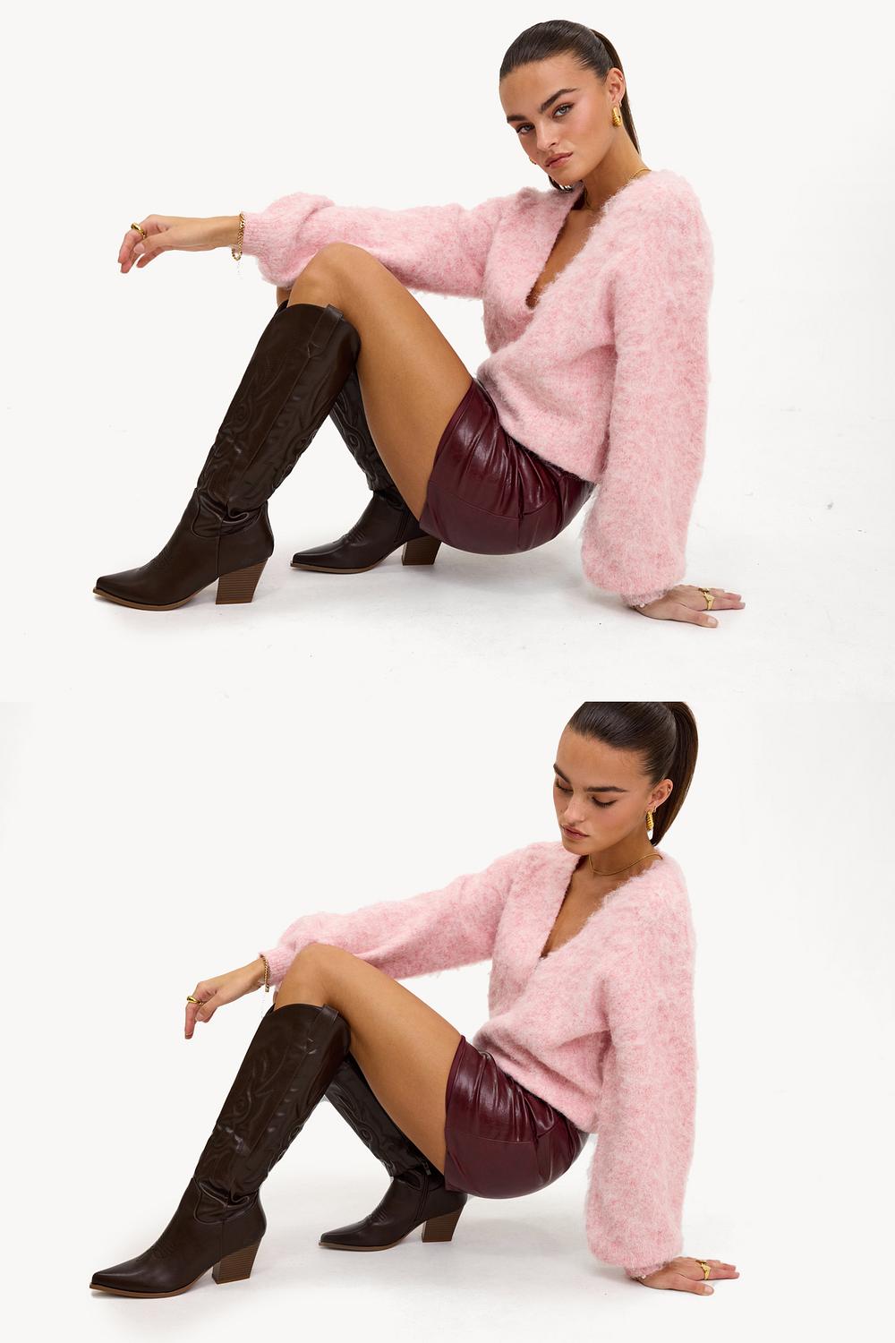 Bottes de cow-boy marron