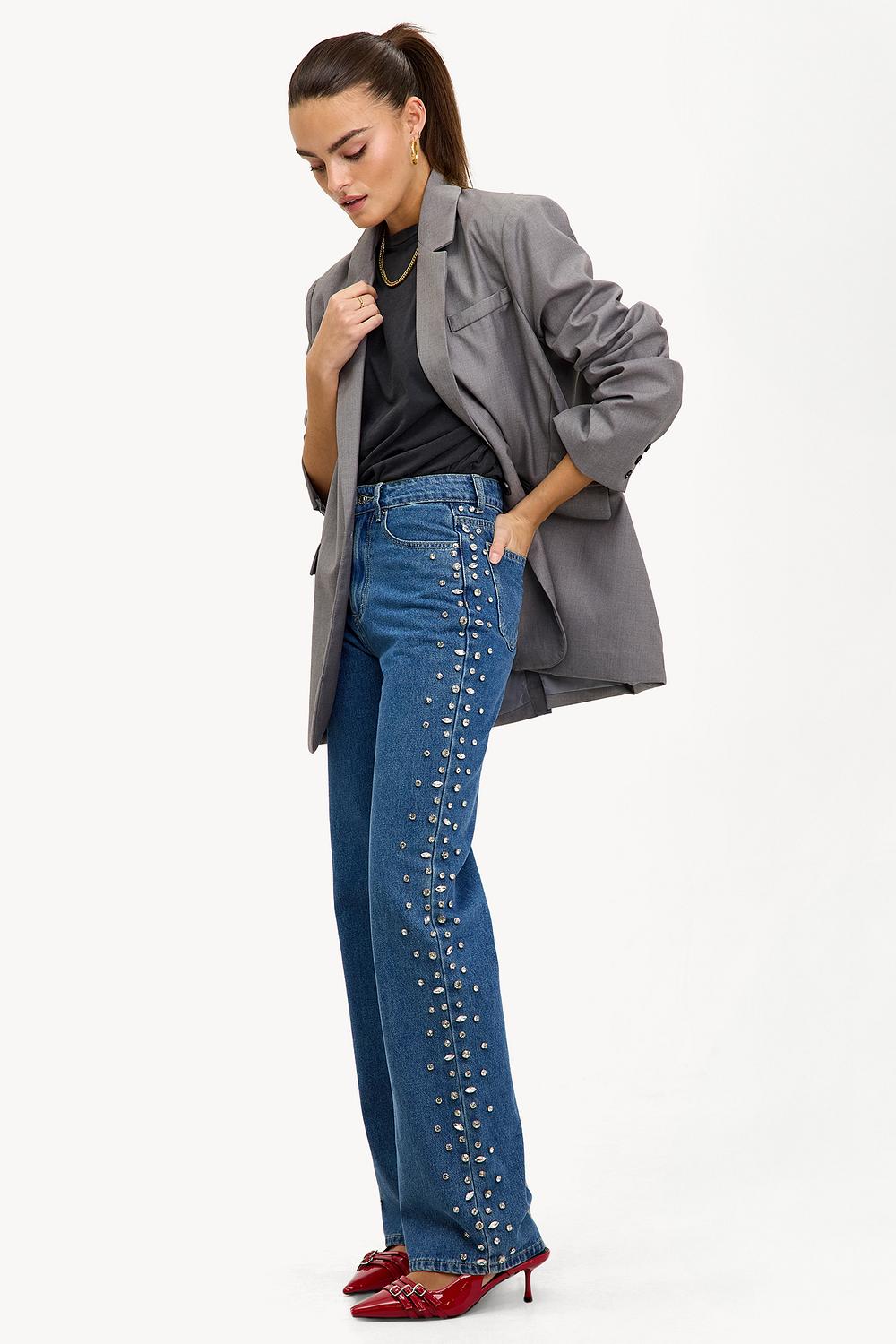 Jean bleu avec strass