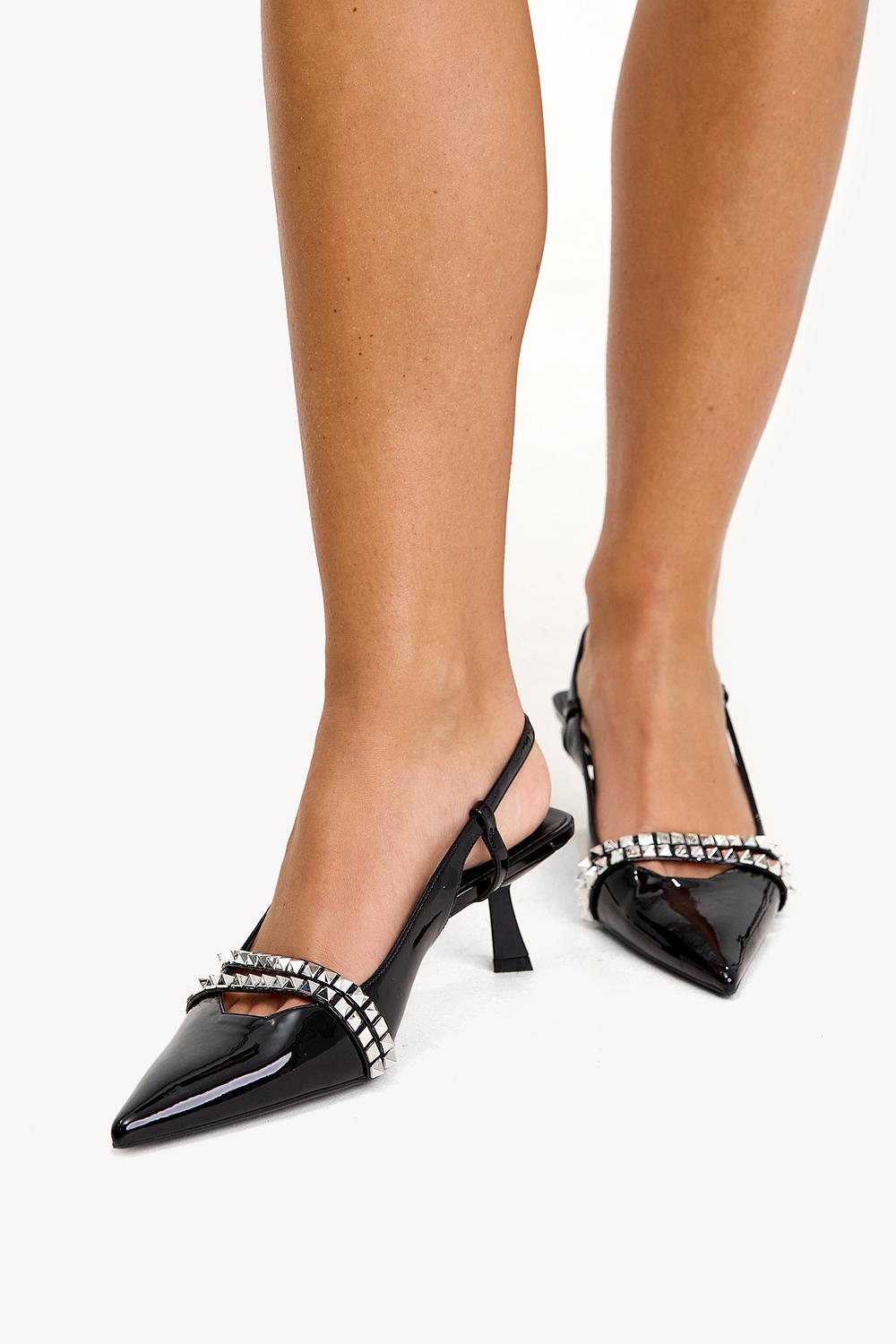 Zwarte slingback