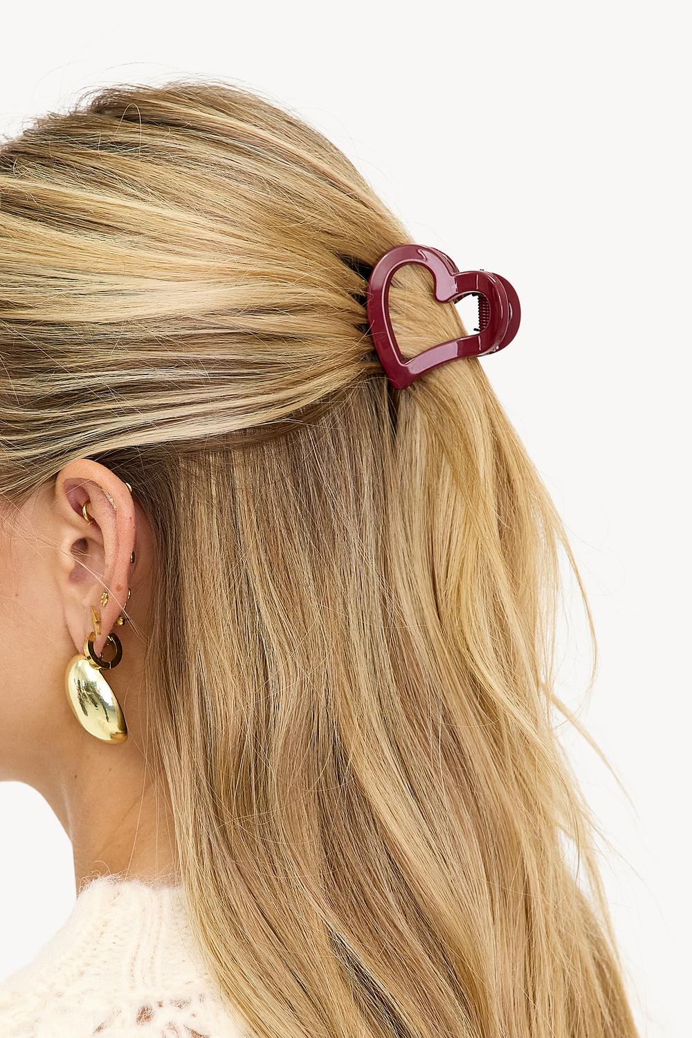 Pince à cheveux rouge