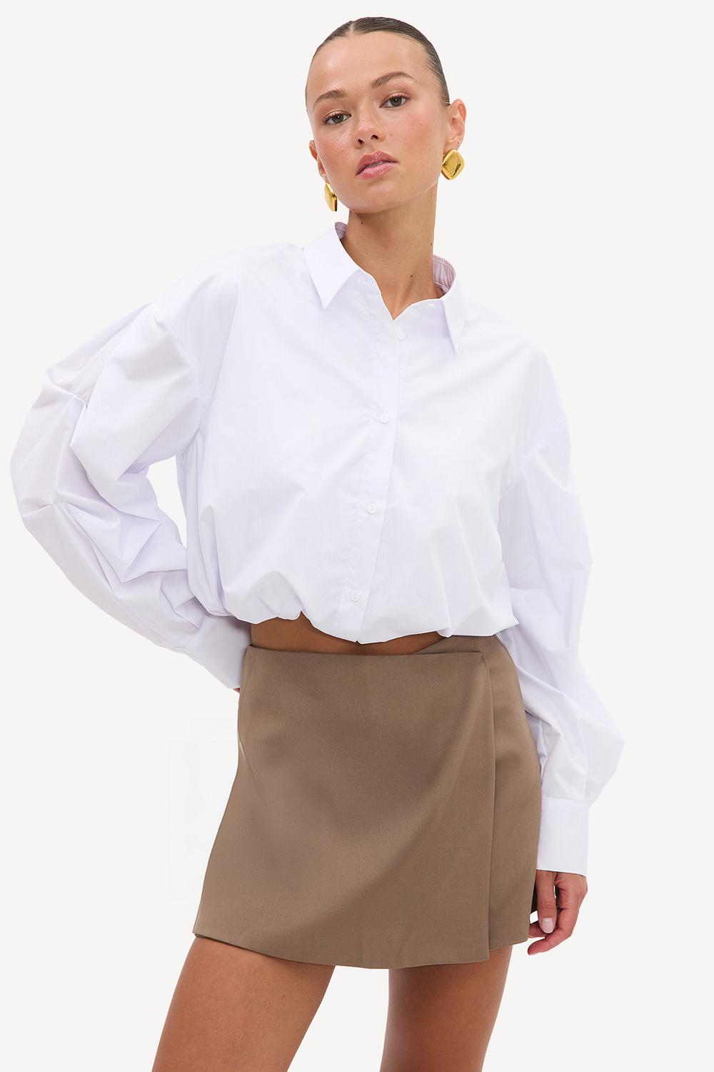 Falda-pantalón color topo