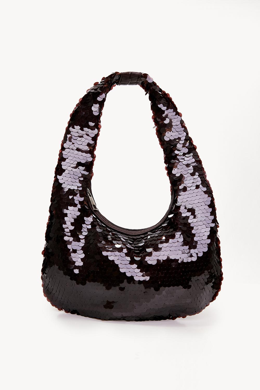 Brown bag with sequins