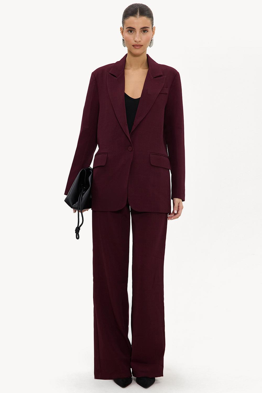 Burgundy balloon pants