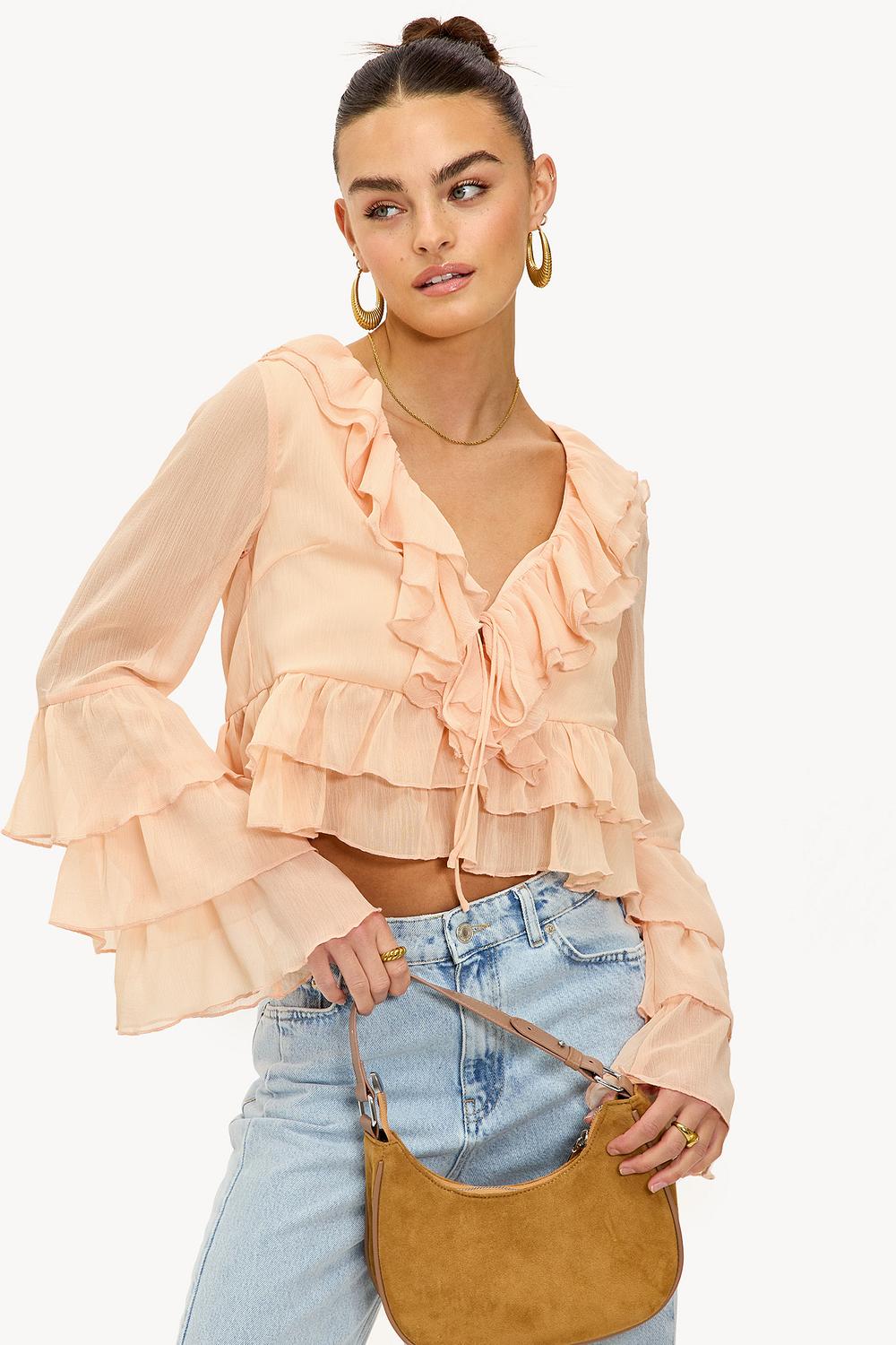 Coral blouse
