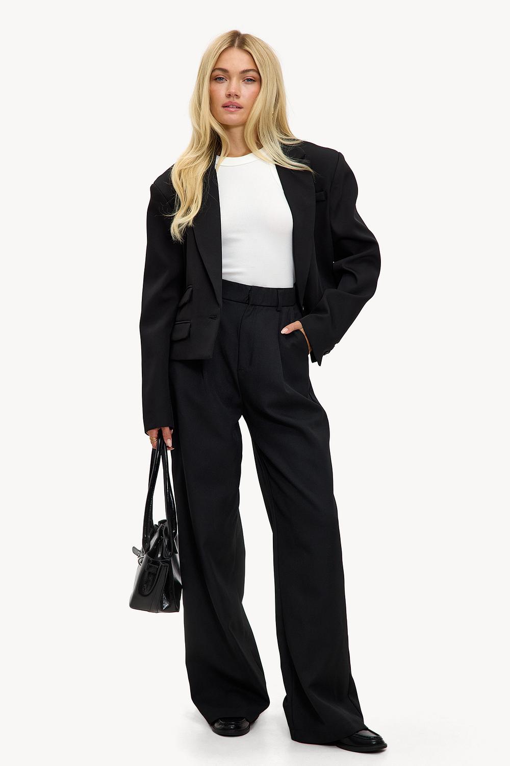 Black balloon fit trousers