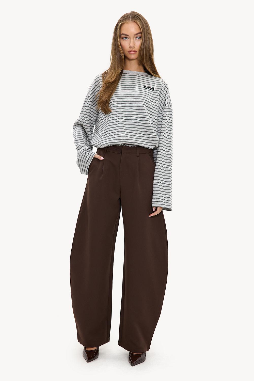 Pantalones tipo globo marrones