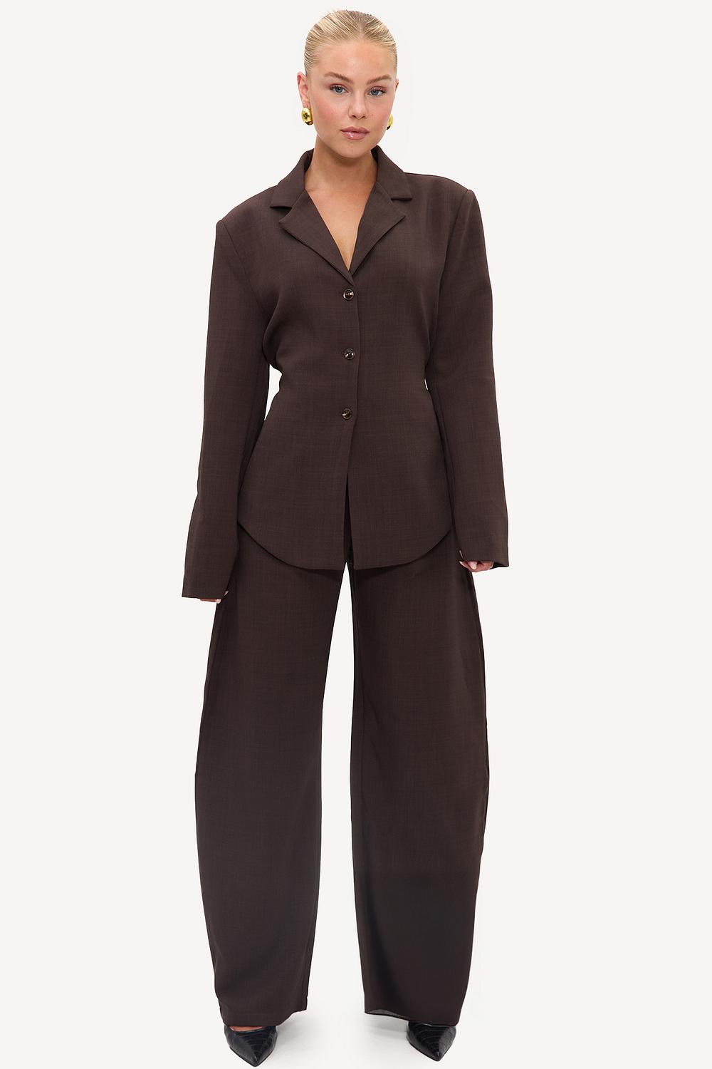 Brown balloon fit pants