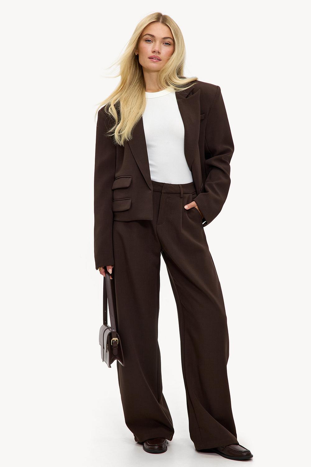 Pantalon bouffant marron