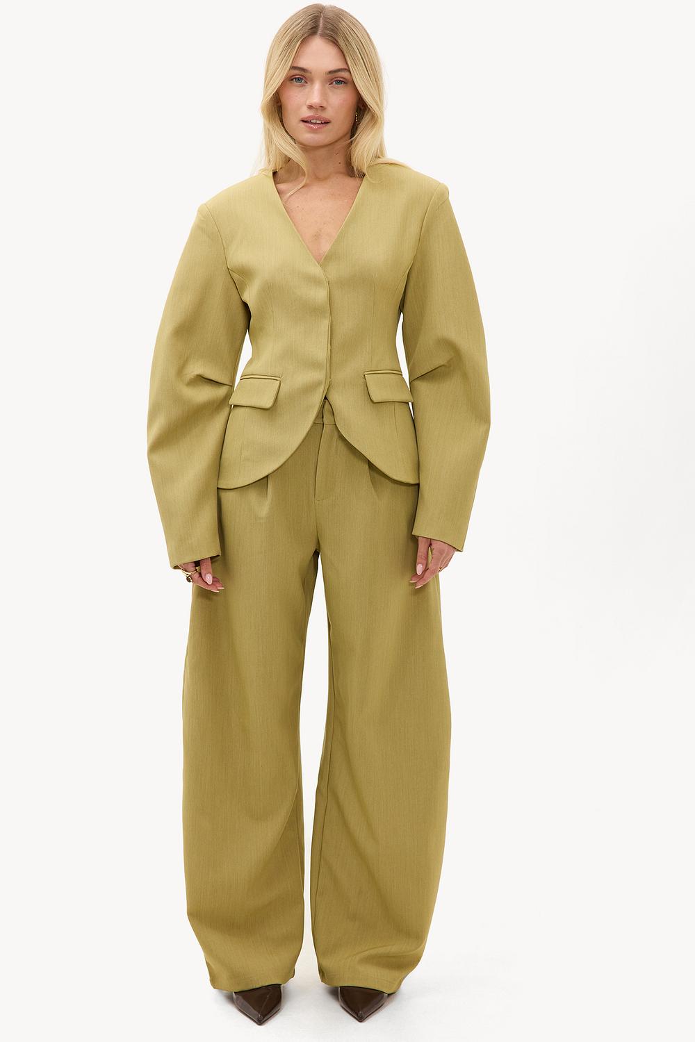 Lichtgroene balloon pantalon