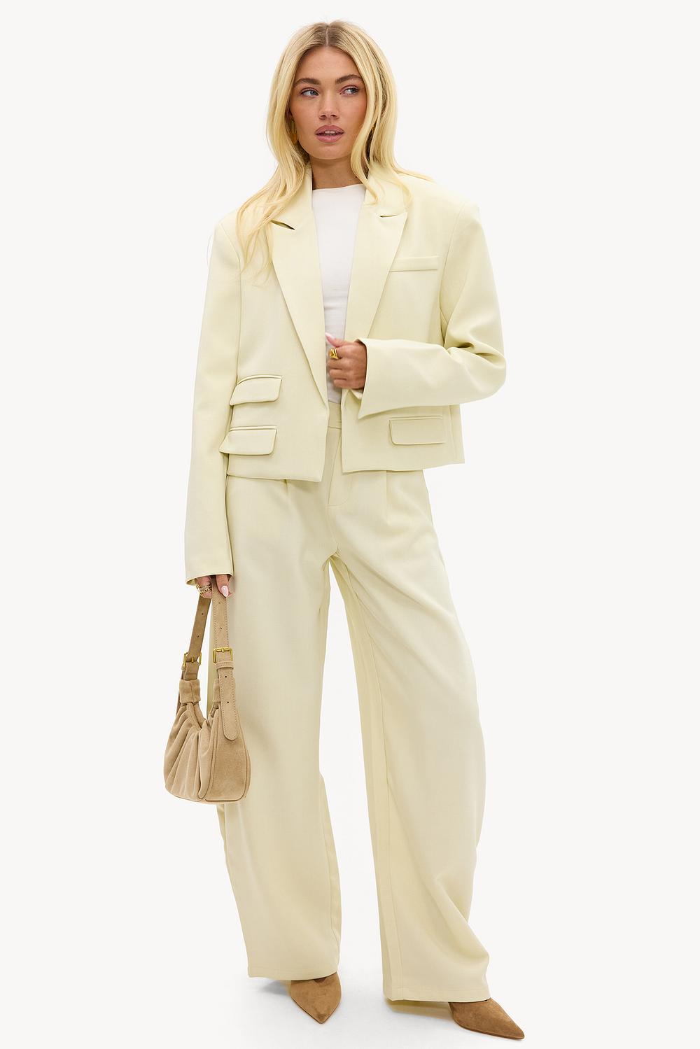 Pantalones bombachos amarillo claro