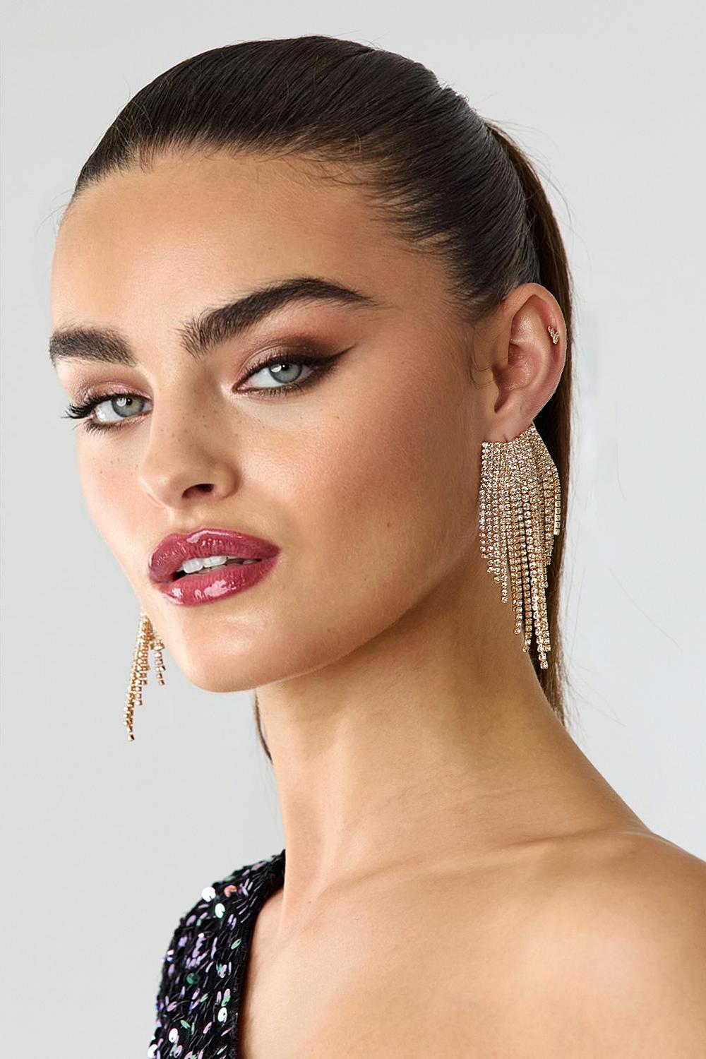 Pendientes de plata con brillantes