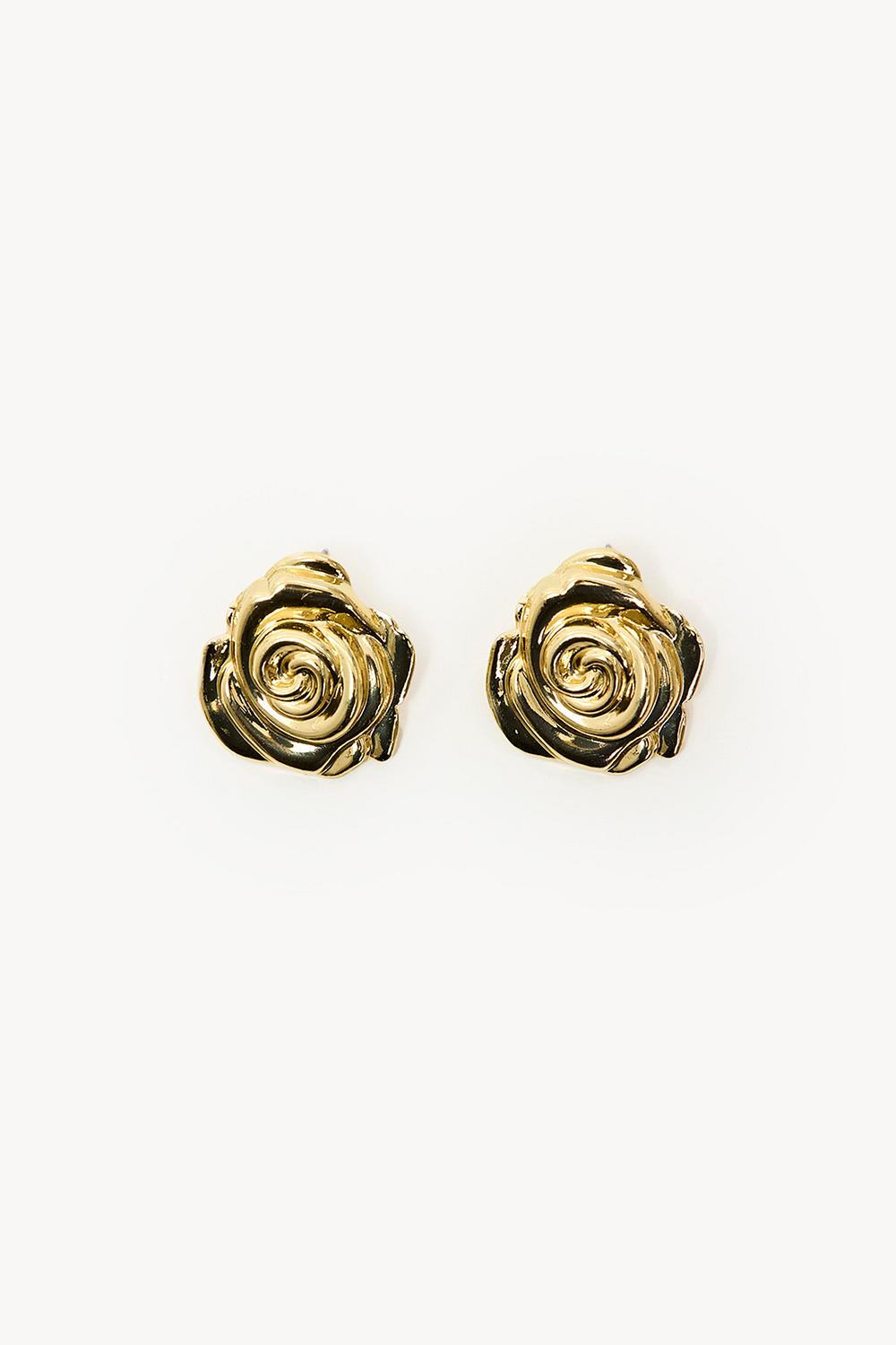 Boucles d'oreilles fleur d'or