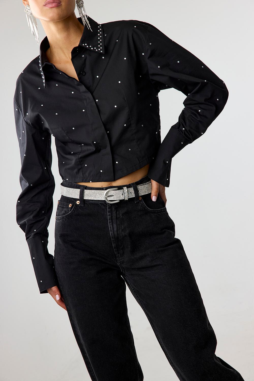 Ceinture argentée avec strass