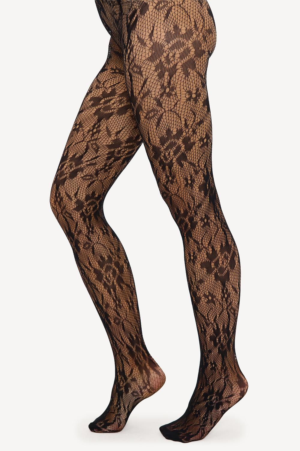 Black knitted tights