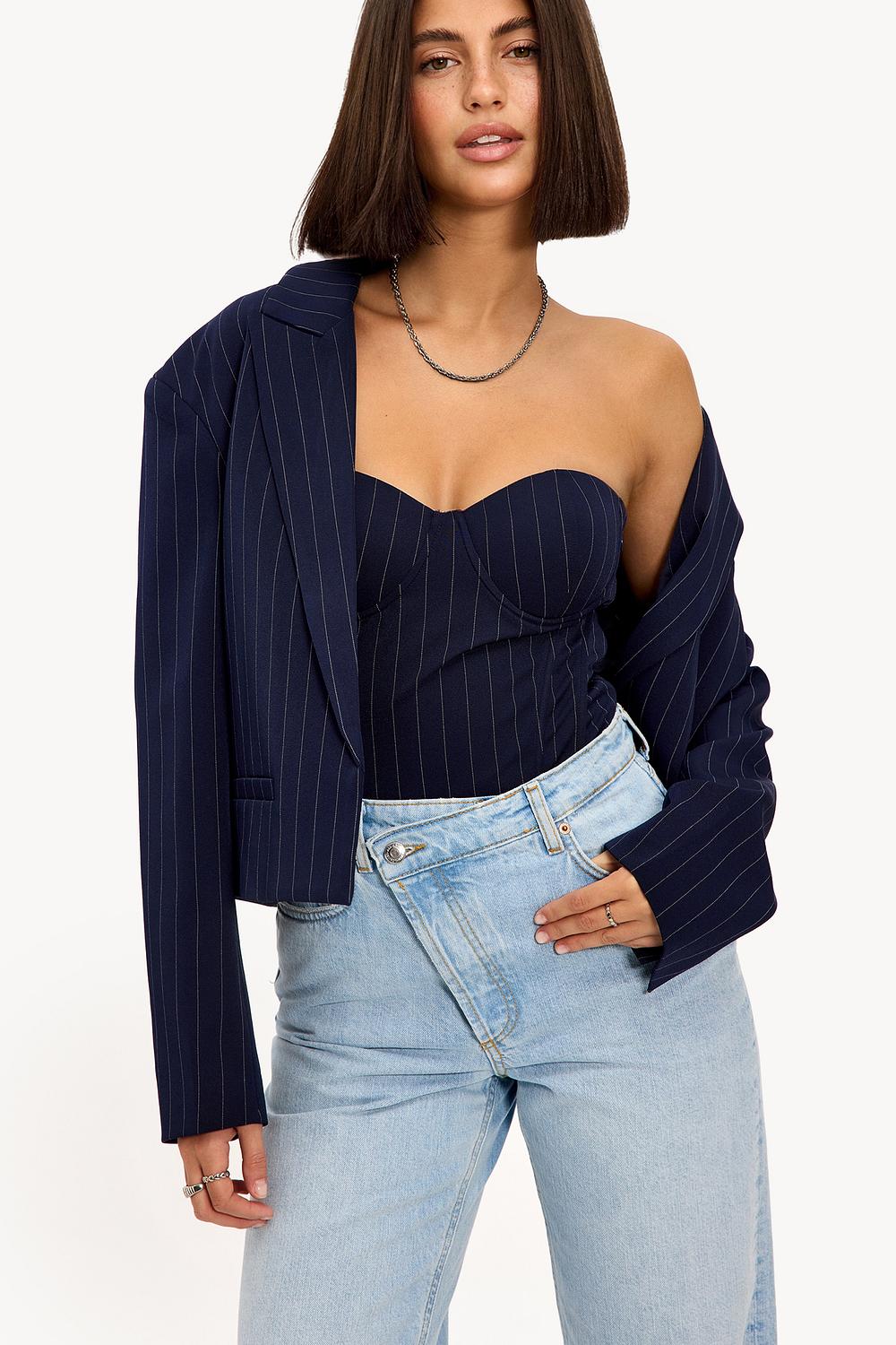 Dark blue corset top