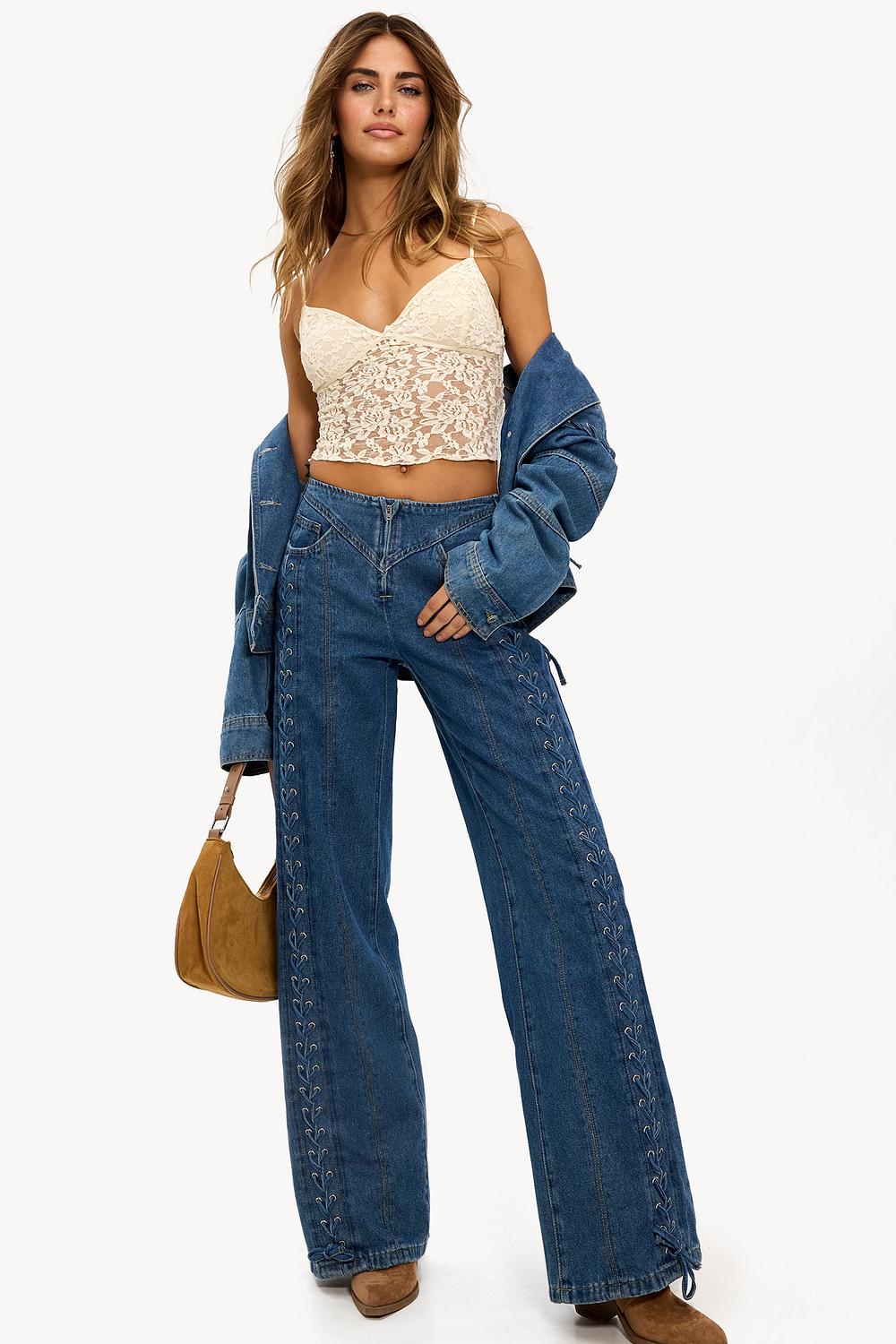 Jean en denim bleu