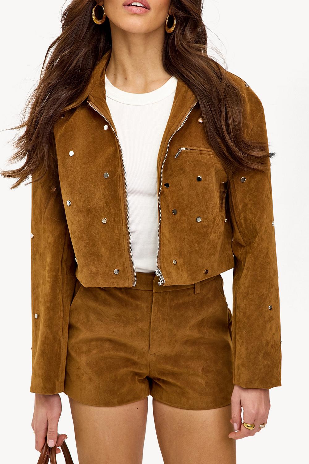 Short couleur camel