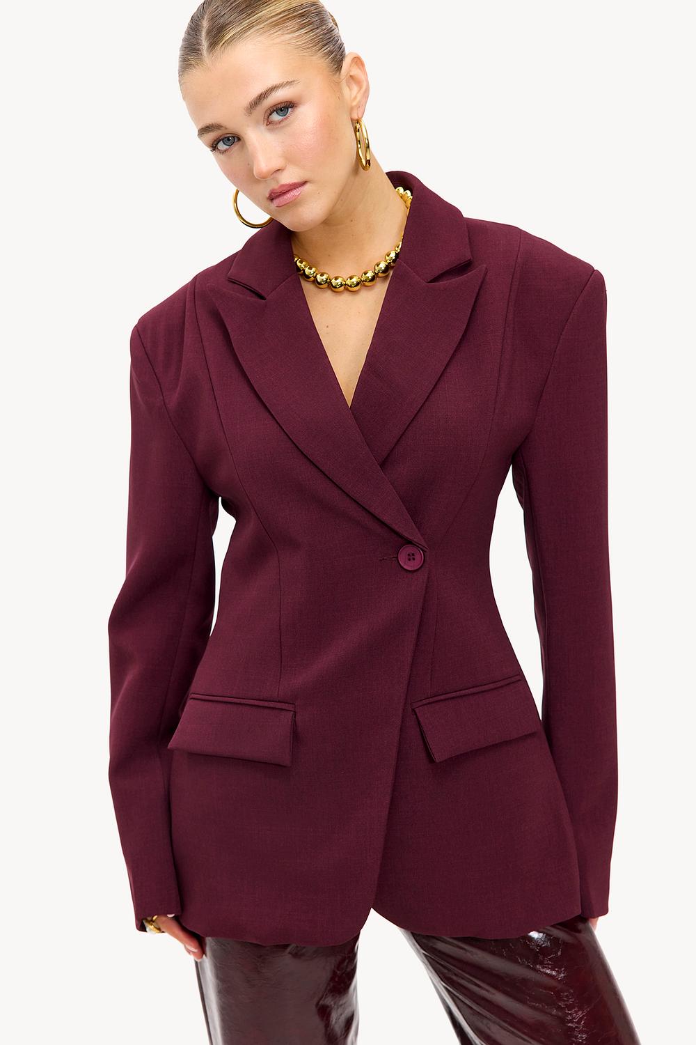 Blazer burdeos