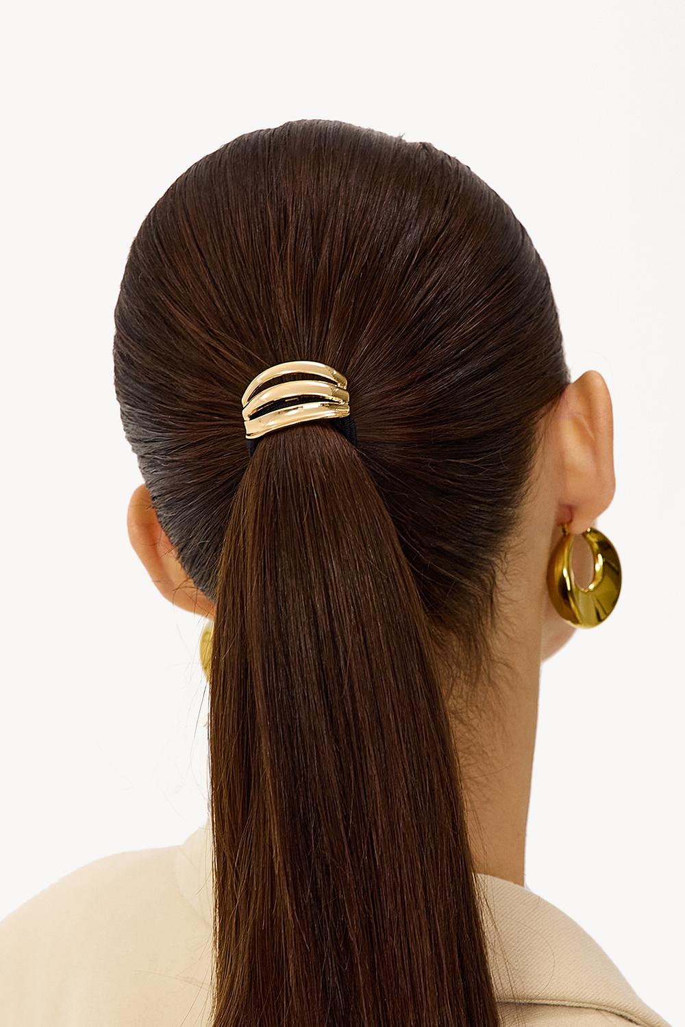 Elástico de pelo dorado