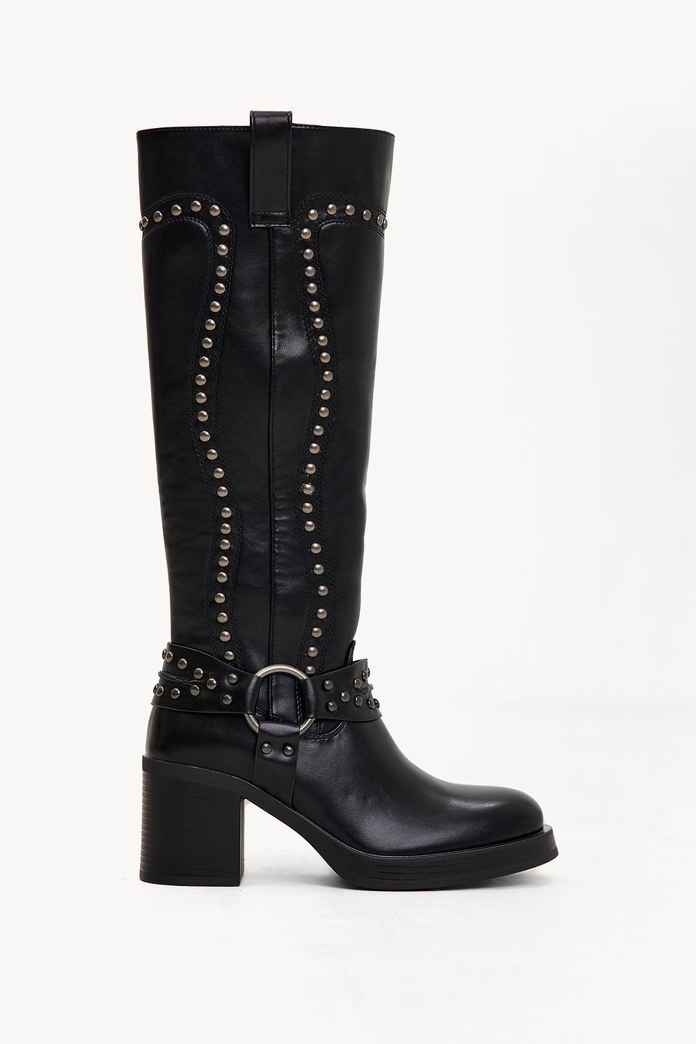 Zwarte laarzen met studs