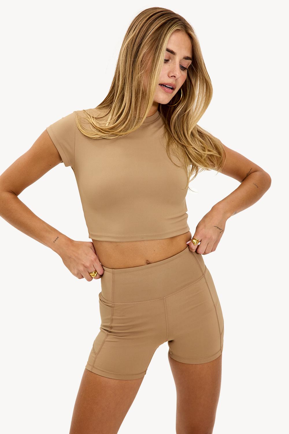 Pantalón corto marrón