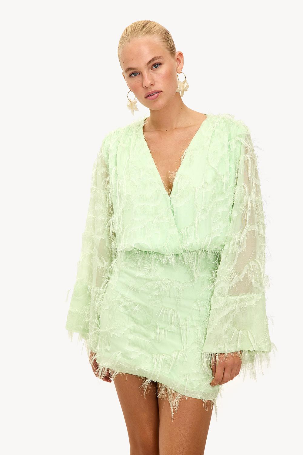 Vestido verde claro