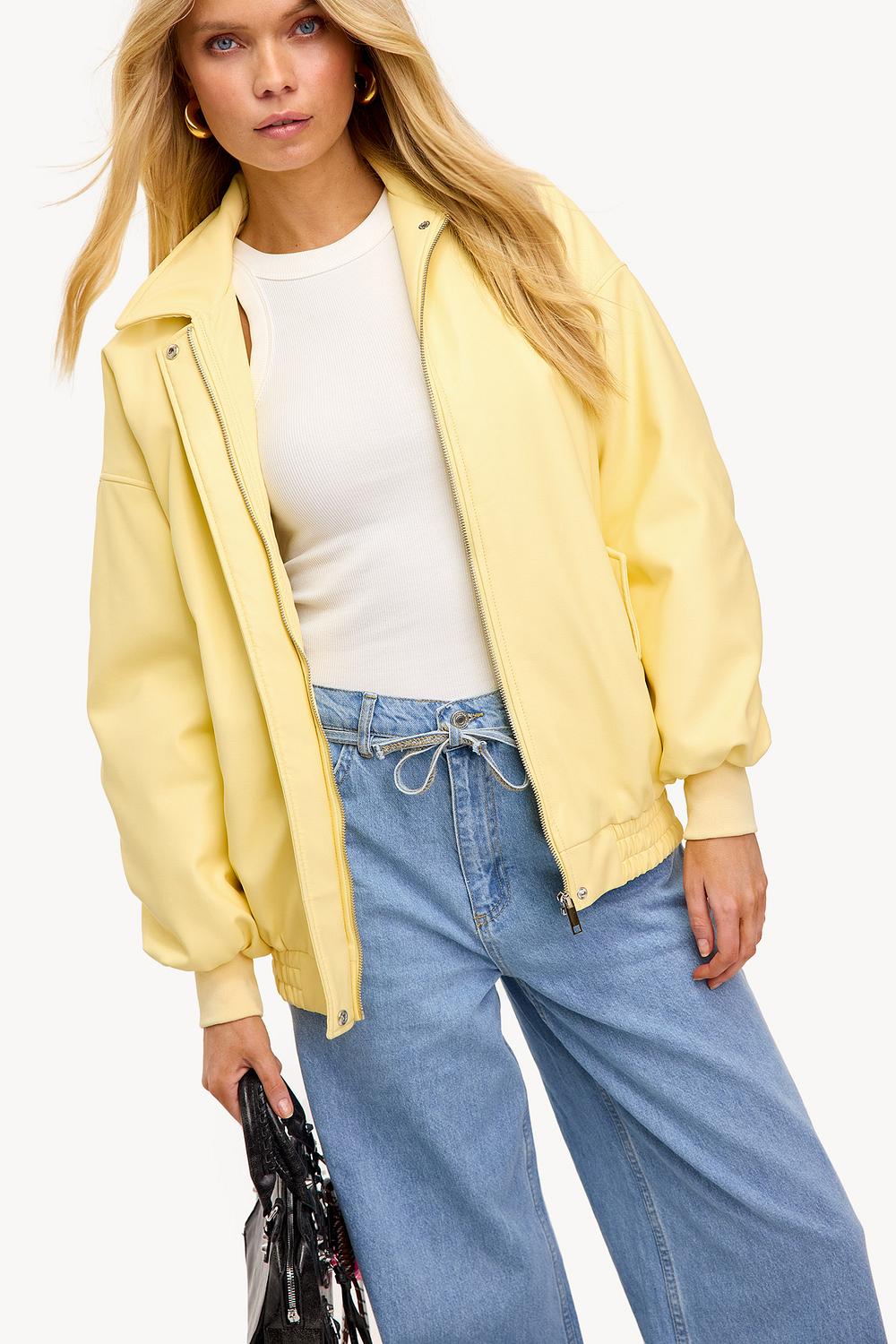Yellow bomber jacket