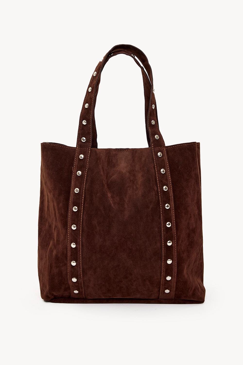 Sac à main marron avec clous