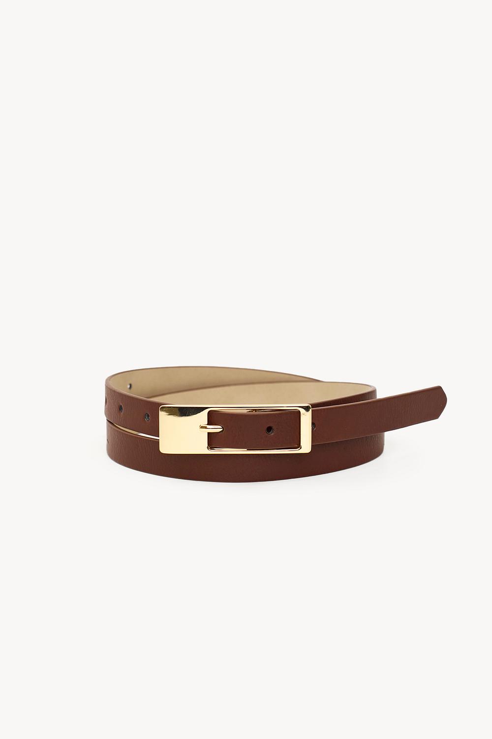 Ceinture brune avec ornements dorés