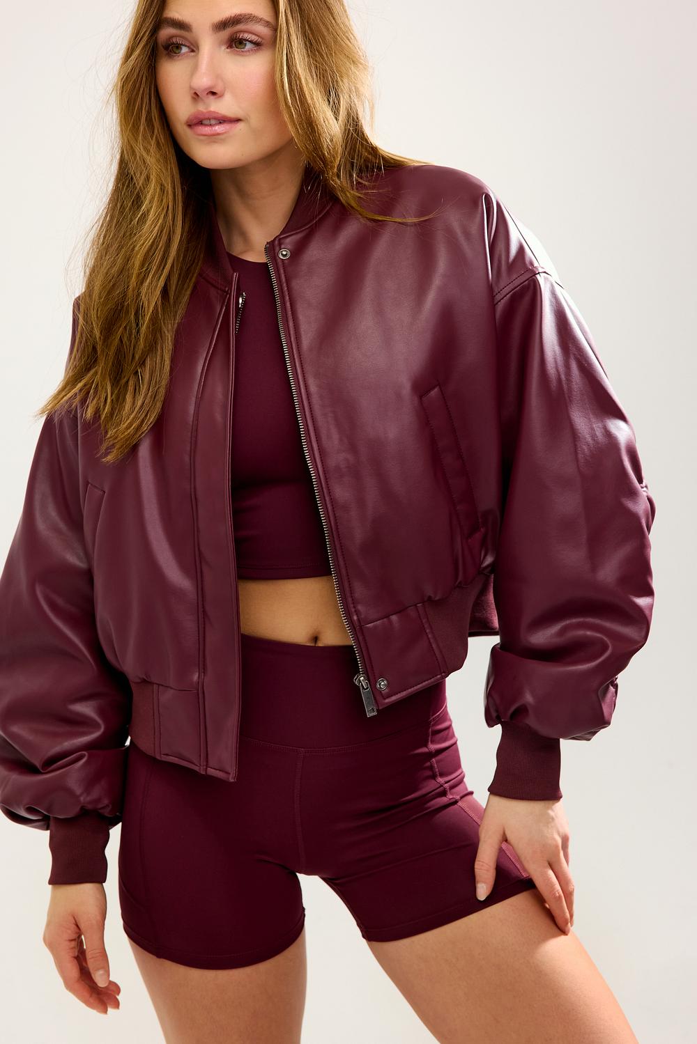 Blouson bombardier bordeaux