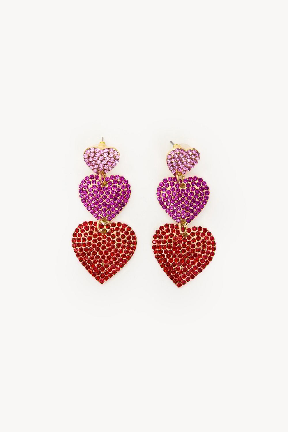 Pendientes corazón dorado