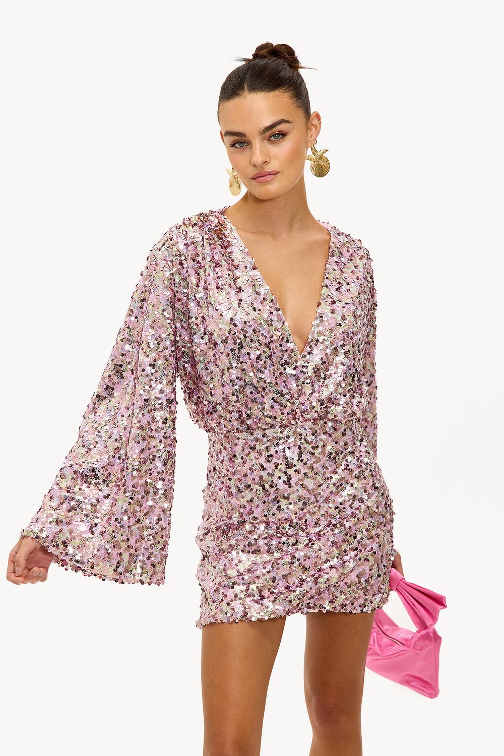 Pink dress with sequins