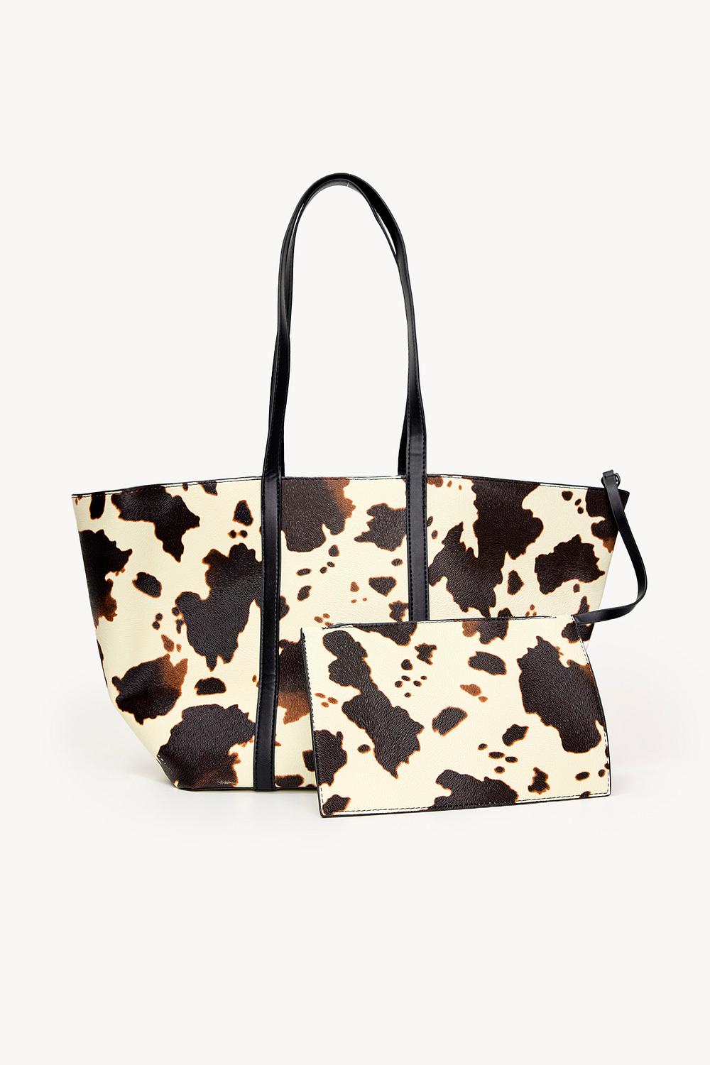 Off-white handbag with print